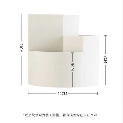 360 Rotating Makeup Desktop Cosmetic Storage Box Organizer Large Capacity for Bathroom Portable Lipstick Makeup Brush Pen Holder