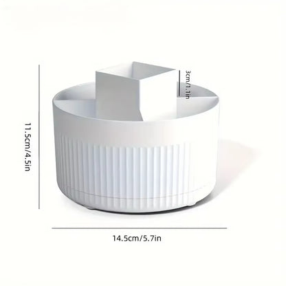 360 Rotating Makeup Desktop Cosmetic Storage Box Organizer Large Capacity for Bathroom Portable Lipstick Makeup Brush Pen Holder